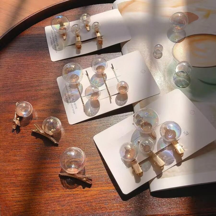 Set di 6 pezzi/1 set di adorabili accessori per capelli - Fermagli laterali colorati in metallo a becco d'anatra per capelli corti, fermacapelli semplici ma eleganti