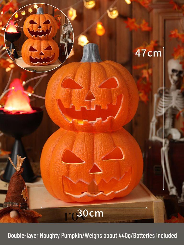 Luminous Halloween Pumpkin Lantern Decoration - Large Outdoor Display for Shopping Malls and Events