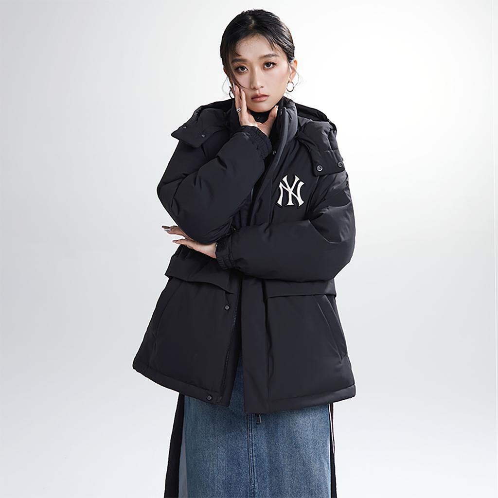 New MLB FW23 Down Jacket Mid Length Unisex Black 3ADJEC736-50BKS