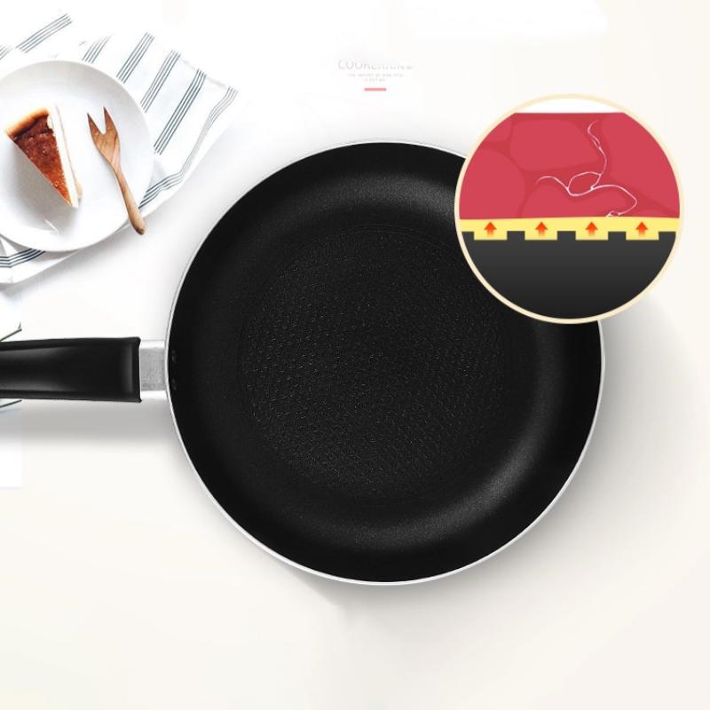 COOKER KING 26cm/28cm Non Stick Frying Pan Saucepan Low-smoke Steak Skillet Aluminum Alloy Frying Pan with Anti-scald Handle