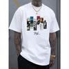 European Size Men's New Fashion  Graphic Print Casual Short Sleeve Shirt, Cool, Stylish, Versatile, and Comfortable Summer Men's Casual Short Sleeve