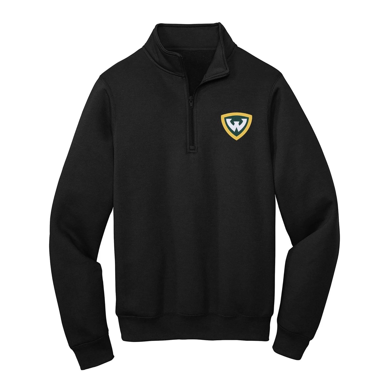 Wayne State Primary Logo EMB 1/4 Zip - Black L