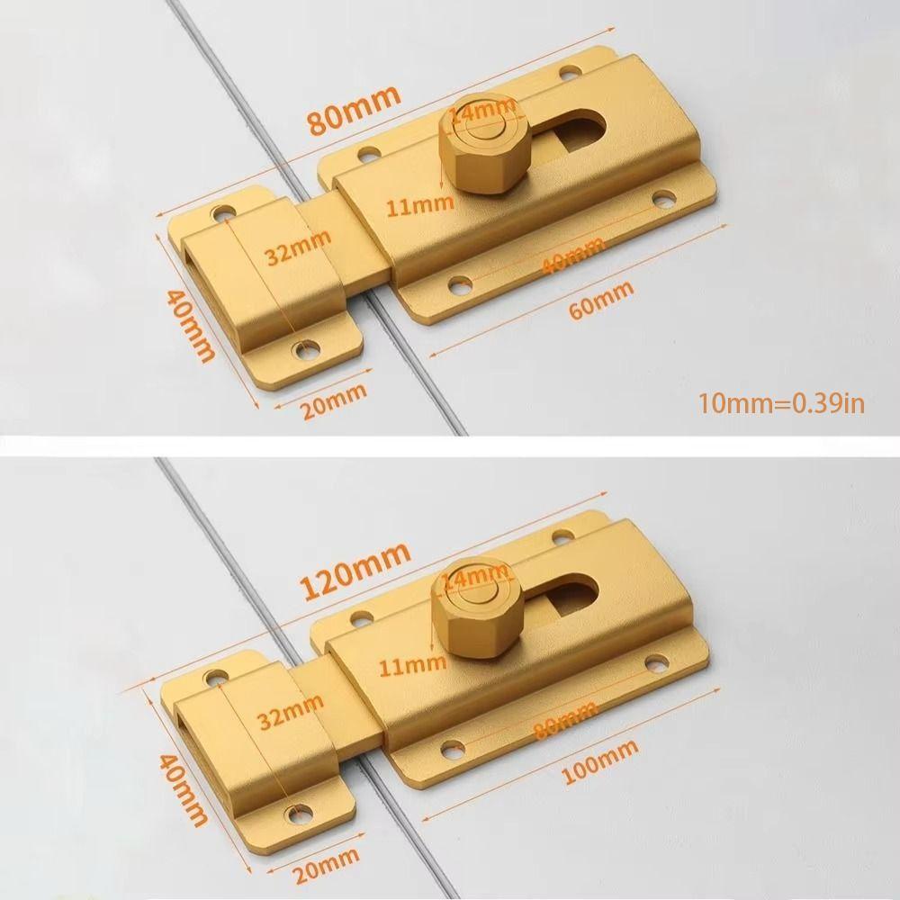 Versatile Use Door Lock Anti-theft Door Lock Buckle Creative Security Bolt Lock  Hardware