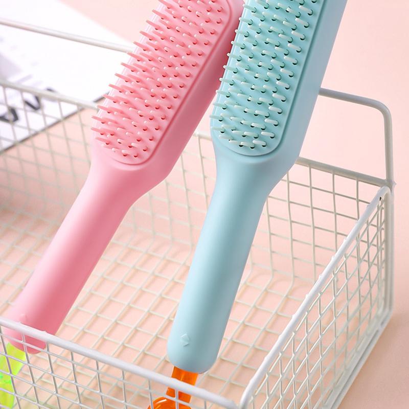 Přenosný teleskopický hřeben se zrcadlem, samočisticí kartáč na vlasy, masážní antistatický hřeben na vyhlazování vlasů, kadeřnické nástroje