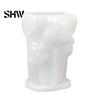 Cement Casting Form Halloween Ghost Figurine Silicone Mold, Holding Skull Gnome Ornament Easy Demoulding Mold DIY Release Reusable Candle Making Shape
