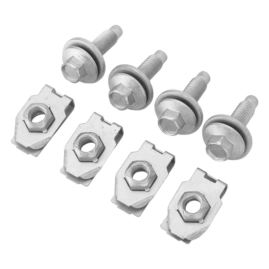 8PCS Skid Plate Filter Spring Nuts Bolts Set 4034A Clamp Type Metal Strong Structure for Expedition