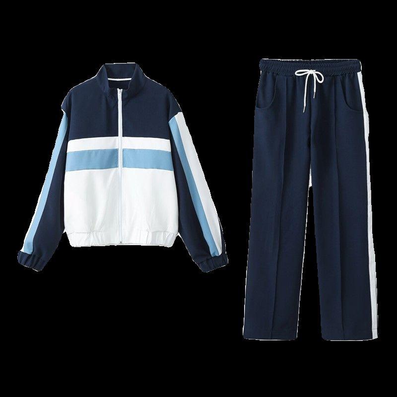 Fashion Style 2024 Spring New Women's Color Matching Suit Outwear High Waist Jogger Pants 7484122 401