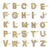 CARLIDANA A-Z Alphabet Initial 26 Letter Stainless Steel Gold Plated Cubic Zircon Paved Fashion Jewelry CZ Stone Stud Earring
