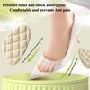 1Pair Women Forefoot Pad Pain Relief Insert Half Size Insoles Non-Slip Cushion Shoe Breathable Sweat Absorbing Foot Pads
