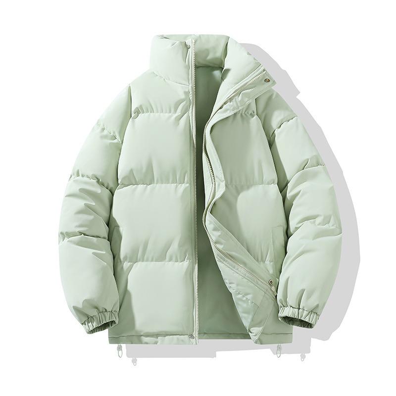 Solid Color Loose Thickened Warm Padded Coat Unisex Couple Oversized Winter Outwear