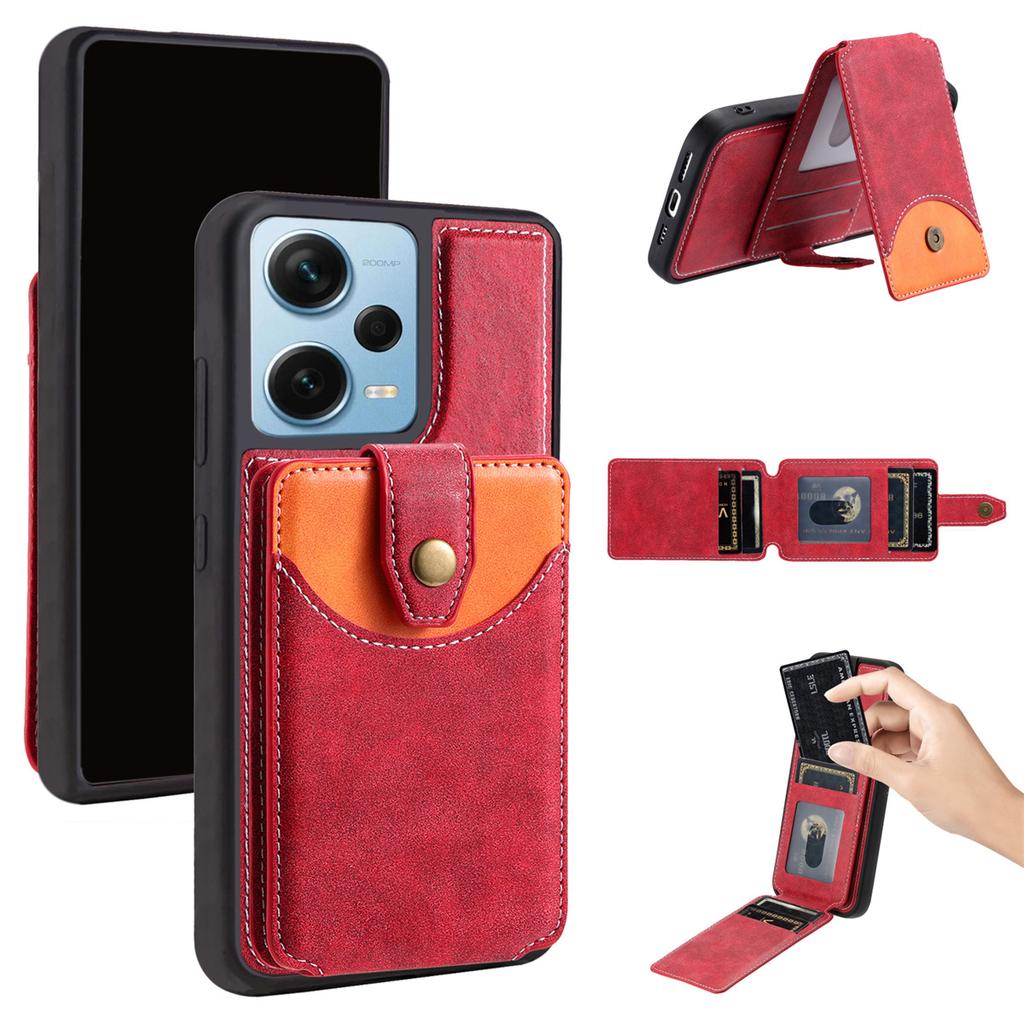 Universal Magnetic Card Holder Case for Compatible with Redmi Note 11-Note 13 Pro, POCO X5/M6 Pro/X6 5G, Redmi 12C/11A
