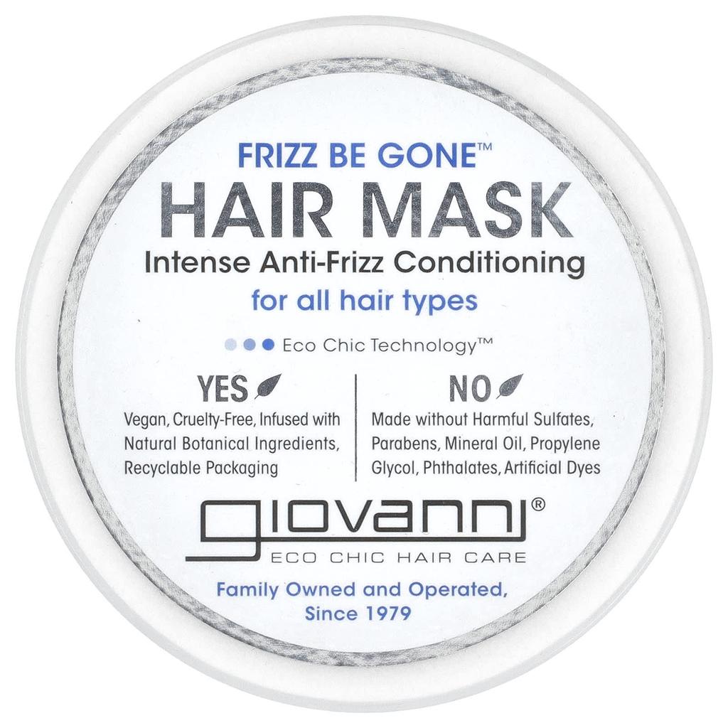 Giovanni Frizz Be Gone™, Hair Mask, Powerful Anti-frizz Conditioning, 10 Fl Oz (295 Ml)