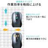 Sanwa Direct Wireless Mouse Tilt Wheel High Speed Scroll Quiet Bluetooth Wireless Multi-Pairing Rechargeable [Equipped with Back/Forward Buttons] 5 Bu
