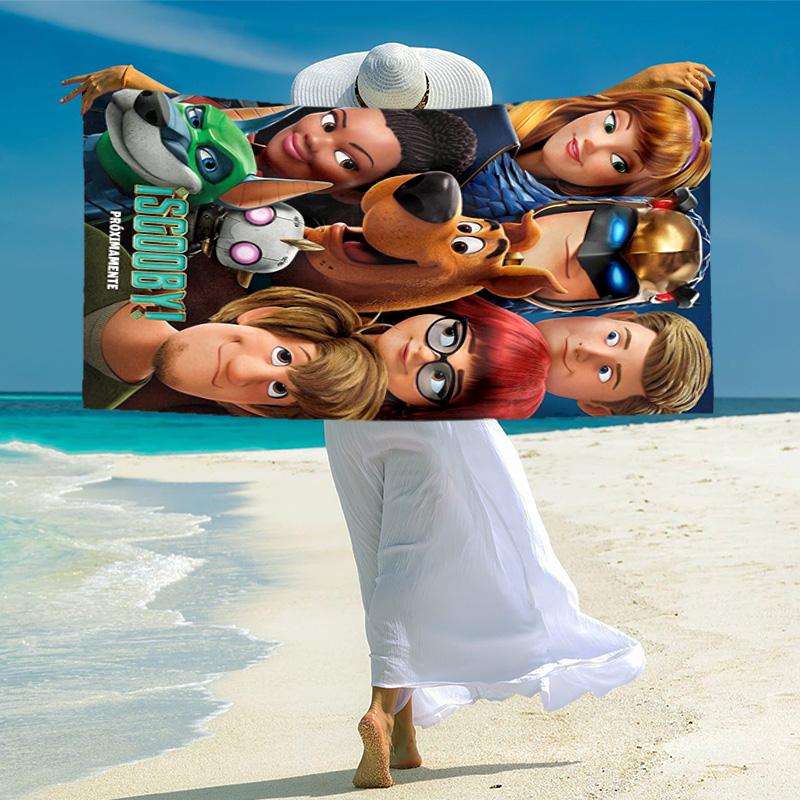 Halloween fantasy comedy adventure cartoon movie Scooby-Doo towel outdoor camping vacation swimming beach towel outdoor absorbent bath towel Y6