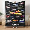 Airplane Model Throw Customizable Blanket Name Warmthful Decor Perfect For Sofa Couch Office Bed Picnics For All Occasions Cozy Home Lovers Unique