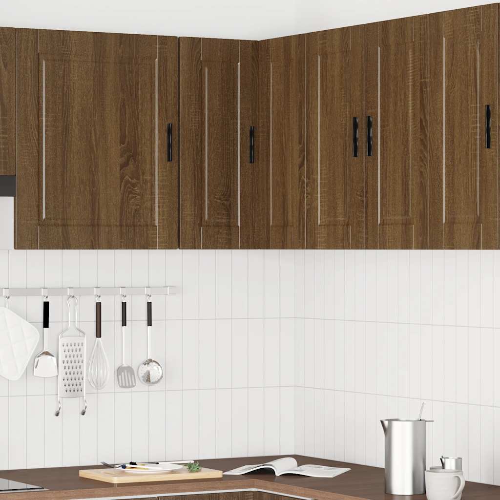 Vidaxl Corner Wall Cabinet for Kitchen, Porto, Brown Oak