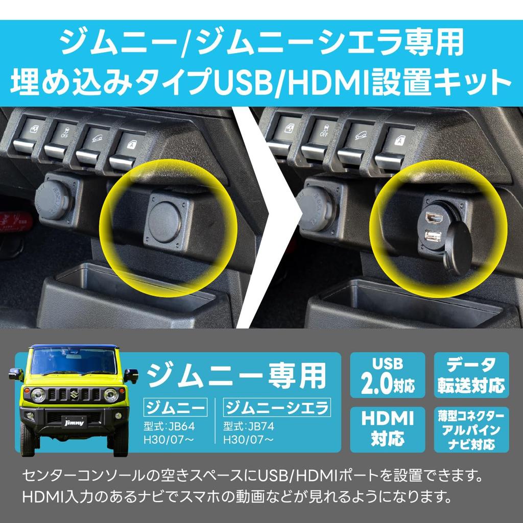 BeatSonic Extension Cable USB18 for Transforms a spare switch hole into a input port for Compatible with Type A car connectors on the back of your