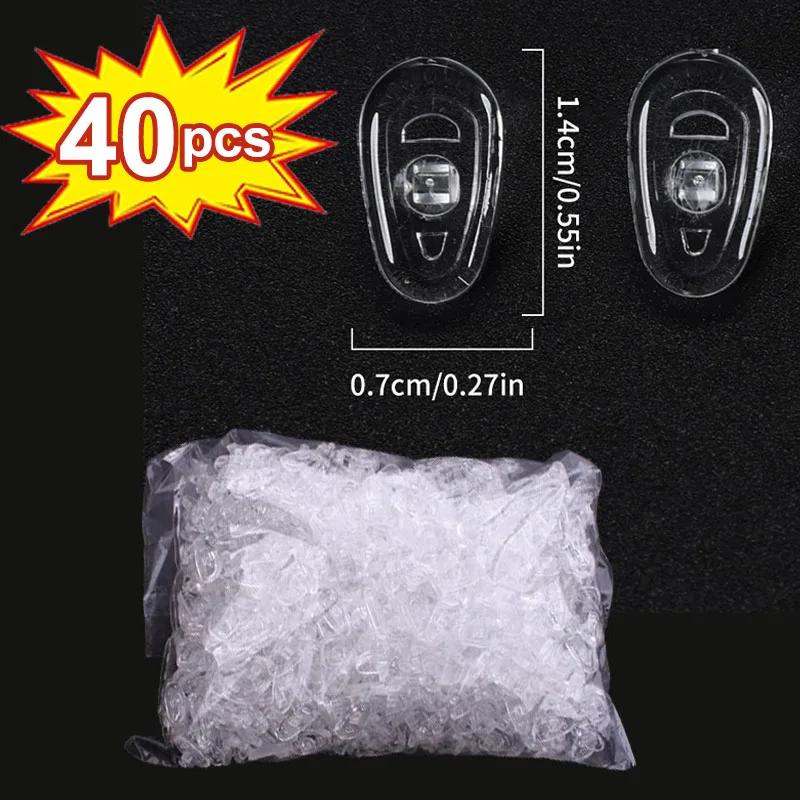 10/100PCS Air Chamber Clear Oval Eyeglass Nose Bracket Silicone Nose Pads Eyewear Anti-drop Sunglasses Glasses Accessories