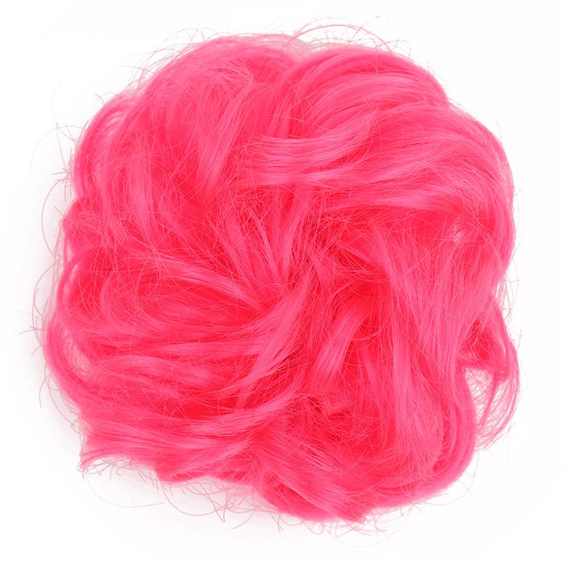 Messy Hair Bun Extensions Rubber Band Synthetic Hair Extension Curly Wavy Messy Synthetic Chignon Scrunchy Updo Hairpiece For Women Girls