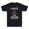I Hate Everyone But Caffeine Helps Funny Skull Cup Graphic Vintage Men's T-Shirt