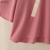 ZANZEA Blusa Kimono Casual da Donna con Scollo a V e Maniche a 3/4 Ampia
