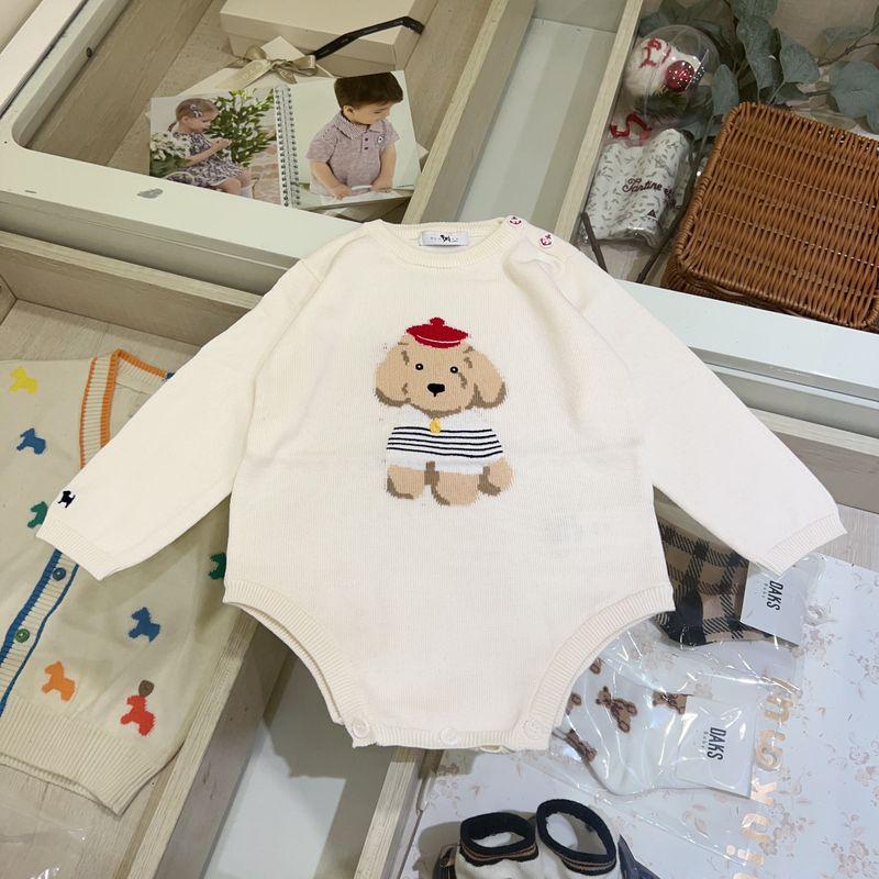 

Korean Children s Clothing 24 Autumn and Winter New Fashion Children s Fashion Dog Jacquard Pullover Knitted Jumpsuit V Friends 5% off 100