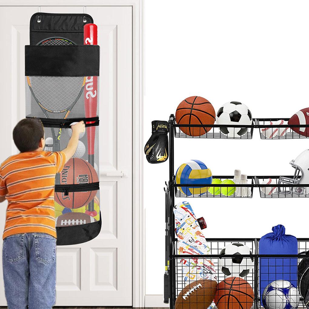 Basketball Bag Behind Door Everything Organized Hanging Basketball Bag Door Storage Bag