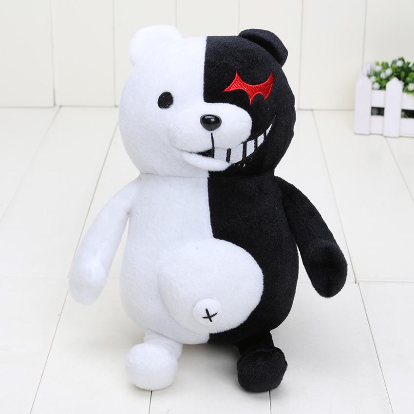 

25/40см Аниме Dangan Ronpa Super Danganronpa 2 Монокума Черно-белый медведь Плюшевая игрушка Медведь Мягкая Чучело Животное Куклы Игрушки 25cm белый