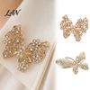 Elegant Butterfly Jewelry Rhinestone Brooch for Women, Shape Lapel Pin Non-fading Clip, Sweater Cardigan Coat Suit Scarf Accessories Long-lasting