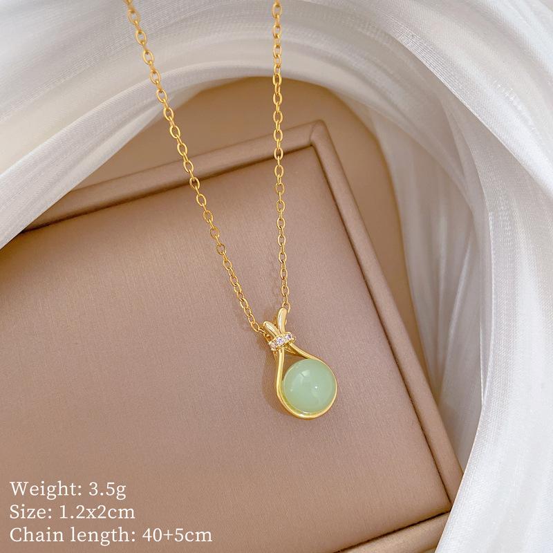 

Simple Lucky Bag Full Of Diamonds Fashionable Light Luxury Temperament Gorgeous Full Diamond Necklace Female Versatile Collarbone Chain Titanium Steel