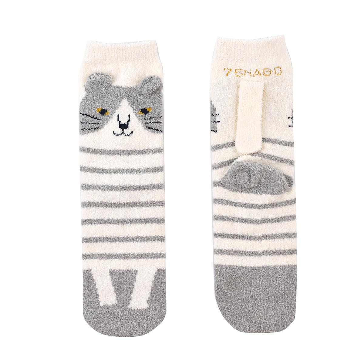 

Stylish and Cute Boucle Socks with a Kusuguru Crew Character Nursery Teacher Women s Nago-Nago Pattern, Socks, Design, Socks, 23-6725 (#1/GY Gray)