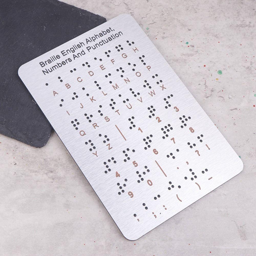 Efficient Braille Alphabet Board Professional Braille Self-Learning Tool  Blind Children Learning