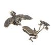 Elegant Brass Flying Crane Figurine Vintage Style Animal Home Decor Office Gift Detailed Feathers Comb Table Ornament Tea Pet