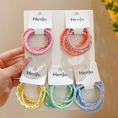 2023 yeni şeker renk saç halatlar kore elastik Hairbands zarif Ponytil lastik bant saç döngüler kadınlar için kız saç aksesuarları