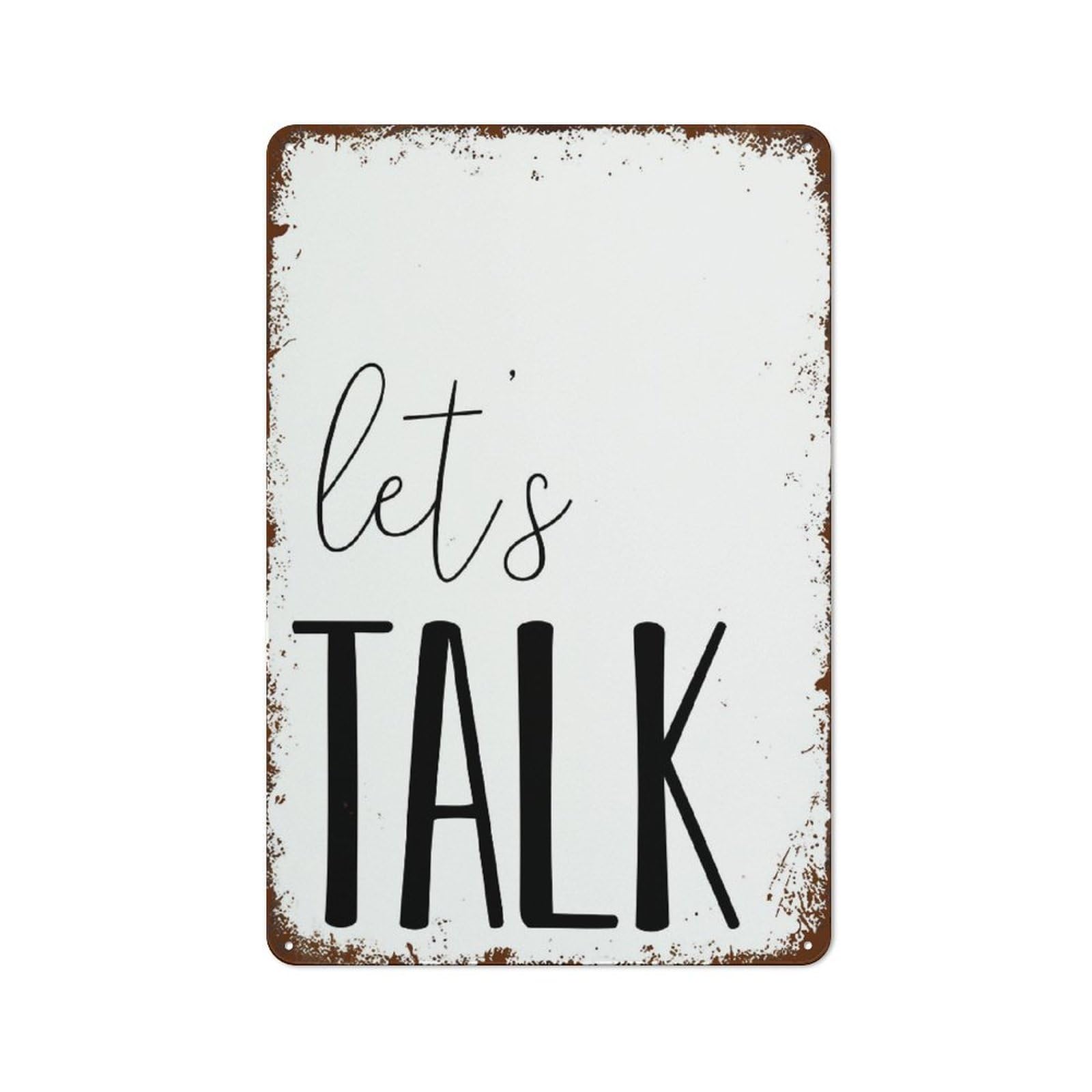 

Lets Talk Speech Therapy Funny Wall Decor Vintage Metal Tin Sign Plaque For Man Cave Bar Pub Club Home Room Gift Poster 20x30cm（7.8x11.8inch）