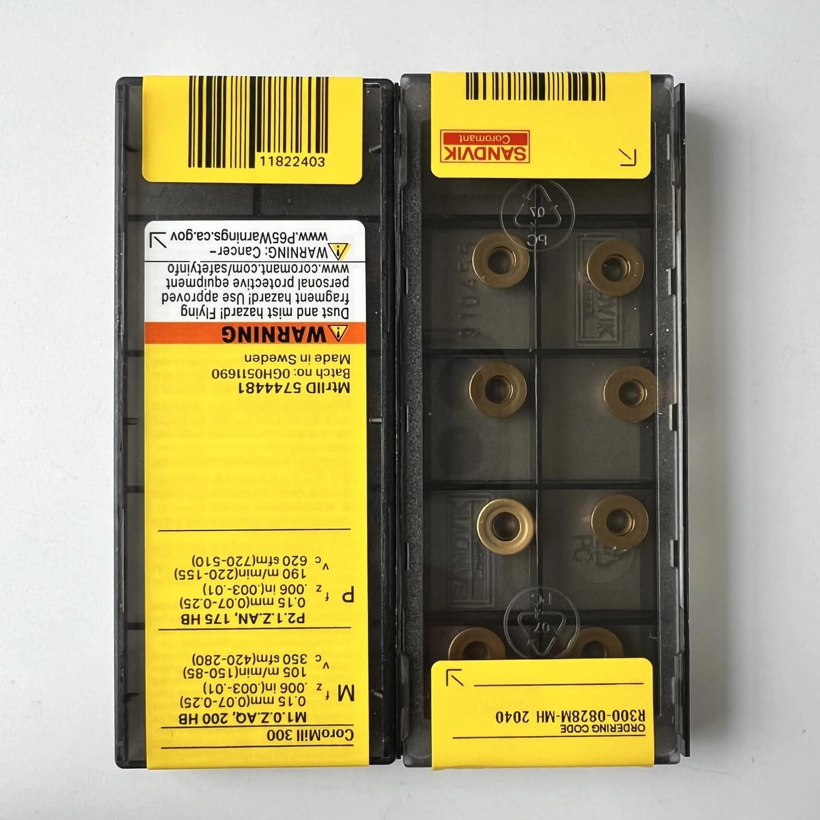 

Original Sandvik / R300-0828M-MH 2040 /CNC lathe carbide blade tool 10 Pcs