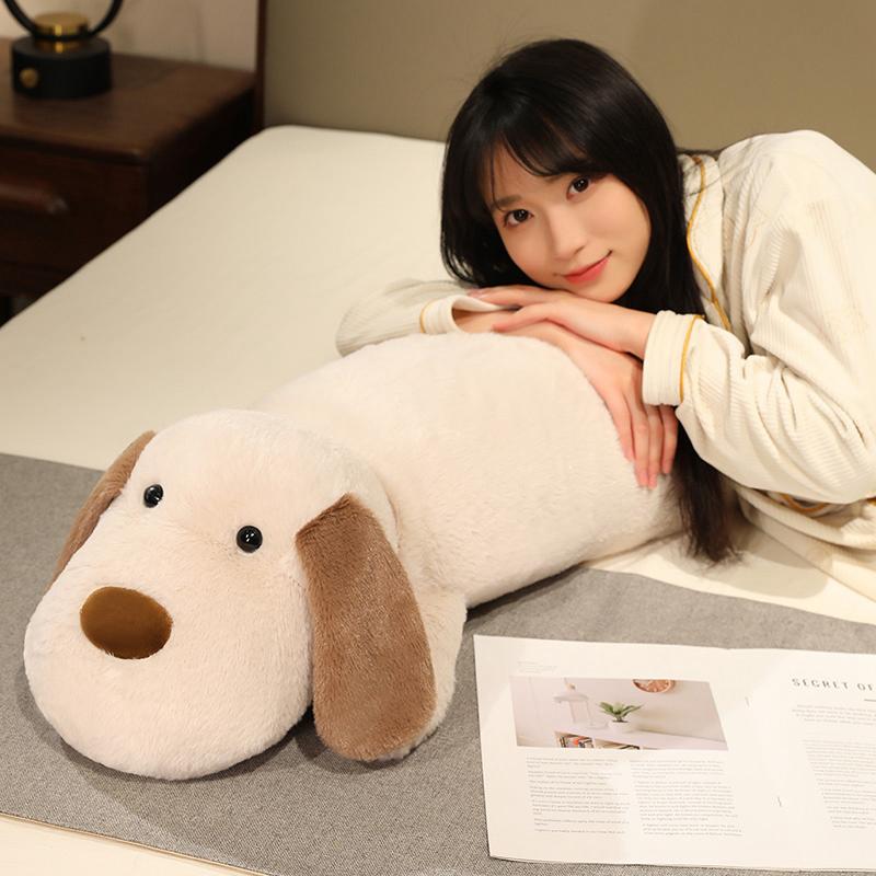 Soft Big Ear Dog Plush Pillow Stuffed Cute Puppy Baby Appease Doll Sofa Chair Cushion Home Decoration Huggable Pillow Gift