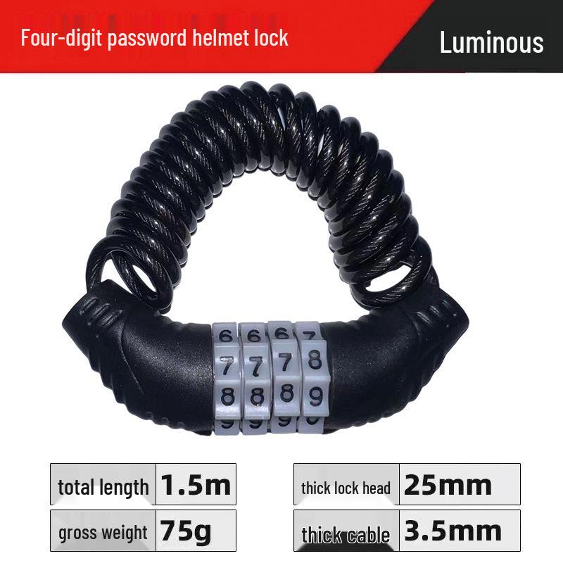 Universal Electric Vehicle Helmet Lock with Key Hook for Motorcycle Safety