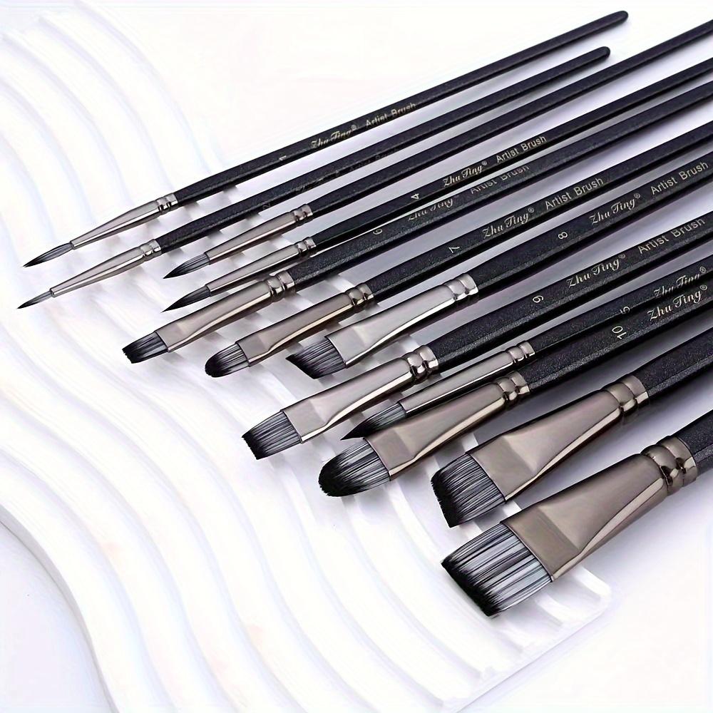 12pcs Professional Face Painting Brush Set Nylon Bristles, Suitable for Blending, Gradient, Watercolor, And Detail Work.