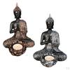 Uchwyt Buddy Blat Tealight Decor Posągi Kolekcjonerska figurka Rzeźba na relaksujący prezent