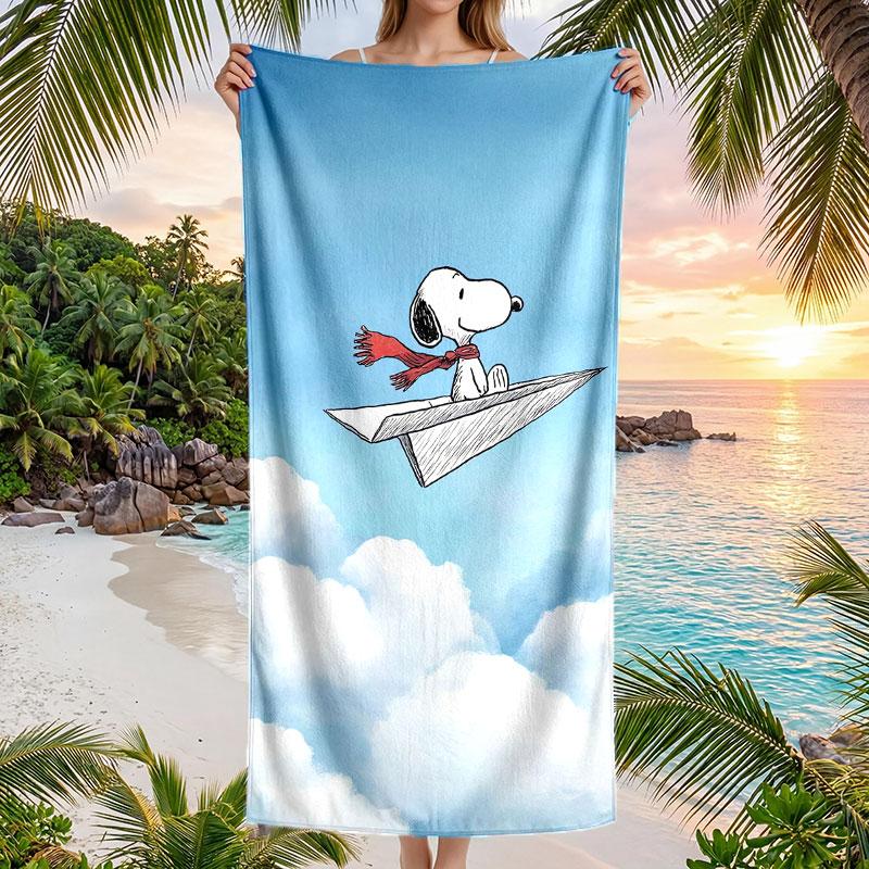 Large Beach Towel Quick Dry Absorbent Towel For Beach IndoorSnoopy Peanuts
