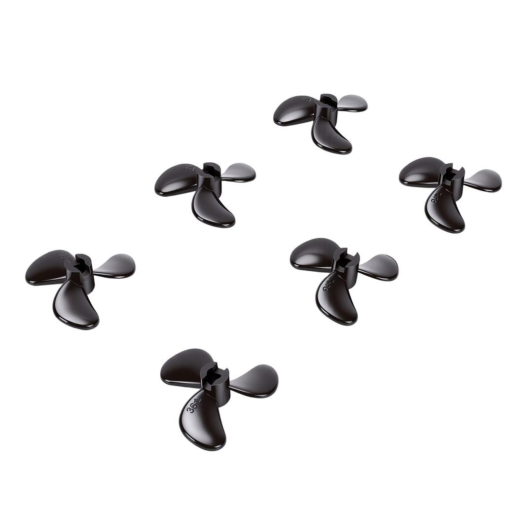 6pcs RC Boat Propeller 36mm Diameter 4mm Hole Diameter 3 Fan Leaves Remote Control Boat Propeller Black RC Boat