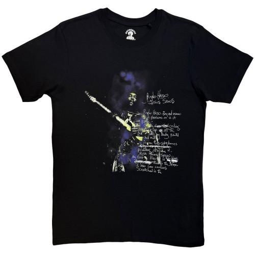Jimi Hendrix Unisex Adult Purple Haze Lyrics T-Shirt