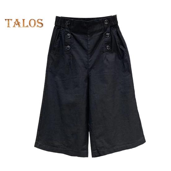 Pantaloni scurți de damă, cu talie înaltă elastică, pantaloni subțiri de vară, casual, cu buzunare, culoare uni, croială largă, cu picior lat, pantaloni harem