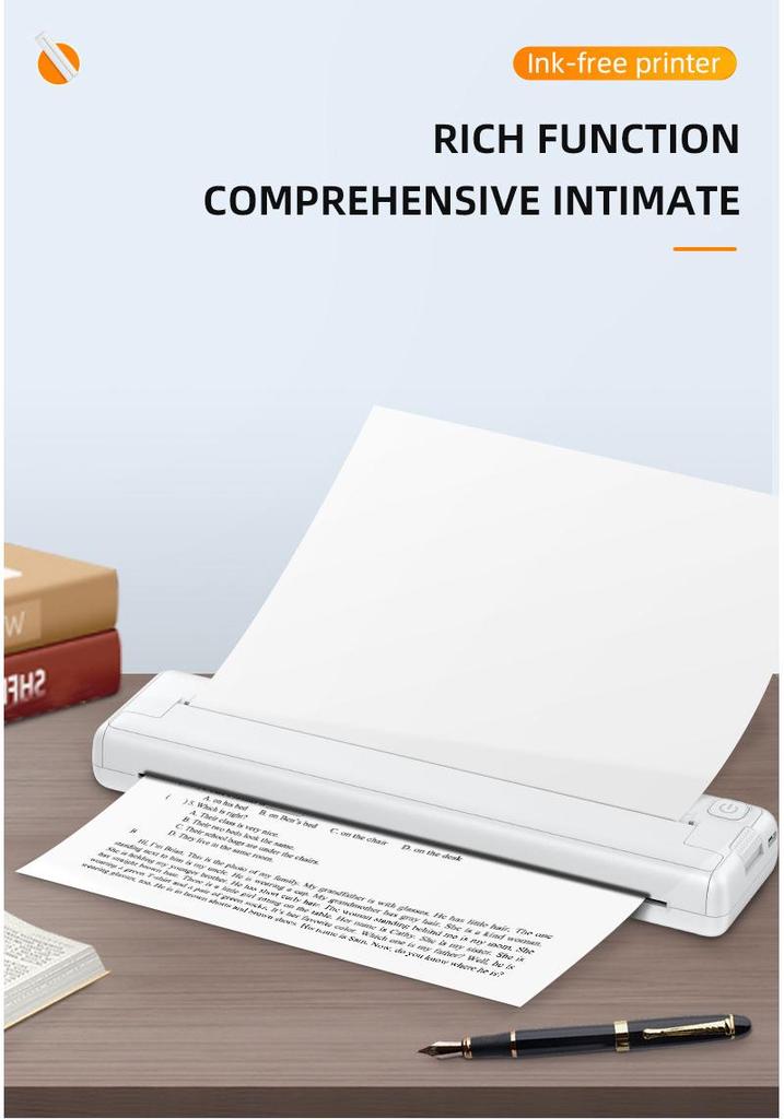 Portable A4 Inkless Tattoo & Label Printer – Mini Thermal Printer for Photos & Office Use