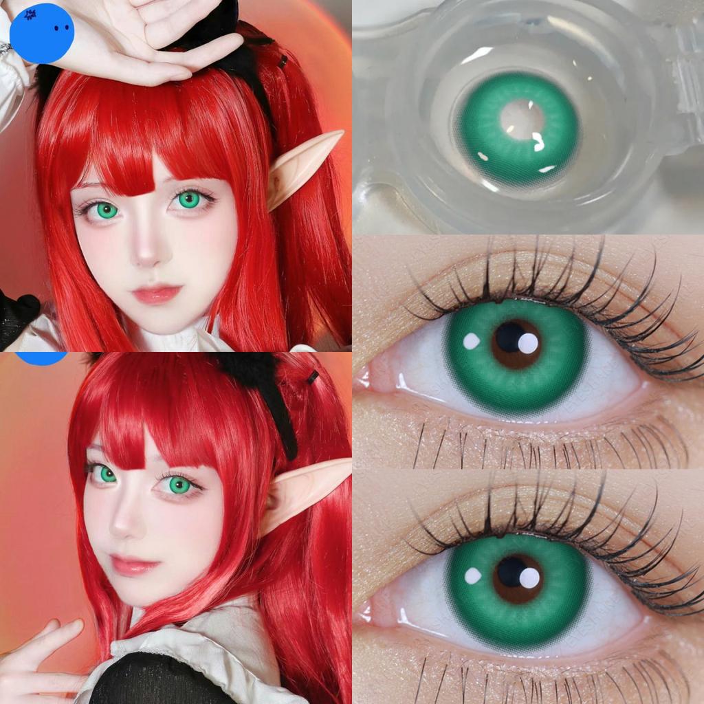 Eyeshare Colored Contact Lenses Halloween Red Contacts Crazy Cosplay Cosmetic Blue Contact Lens for Anime Accessories Yearly Use Lenses