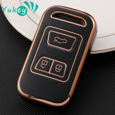 3 düğmeler TPU araba anahtarı durum kapak Chery Tiggo için 3 5X4 8 Glx 7 2019 2020 Arrizo araba tutucu kabuk araba-şekillendirici aksesuarları