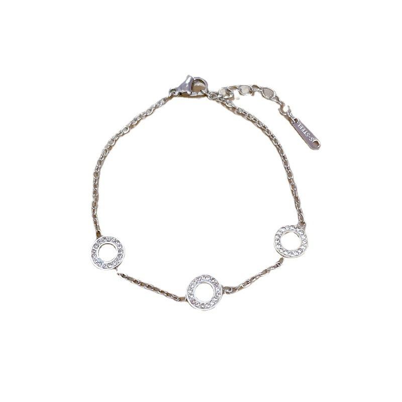 Dongmen Personalized Ring Mud Drill Full Diamond Chain Bracelet Female Retro Girlfriend