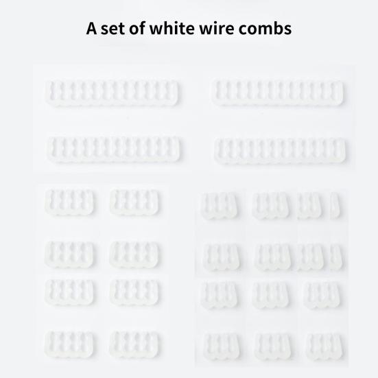 24Pcs/Set PP Cable Comb Reusable 6/8/24Pin Computer Power Cable Clamp Organizer Cord Management for Desktop