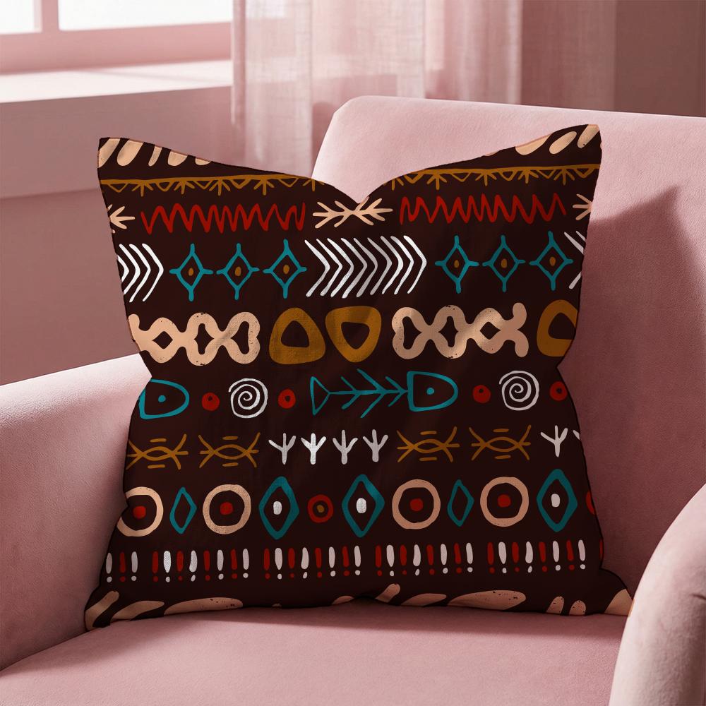Afrykański Plemienny Etniczny Wzór Poszewka na Poduszkę Wielofunkcyjna Poszewka na Poduszkę do Domu i Samochodu - Dwustronna, Miękka i Trwała do Codziennego Użytku